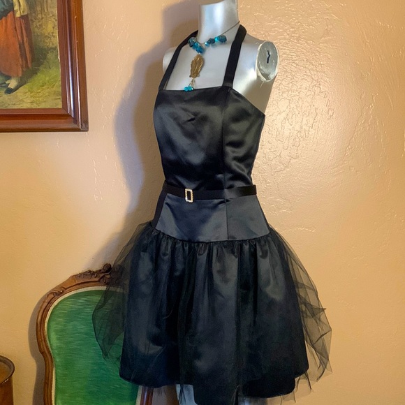 Vintage Jessica McClintock By Gunne Sax Black Dress.  Sz 11/12 - Picture 2 of 5